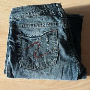 Silver distressed jeans